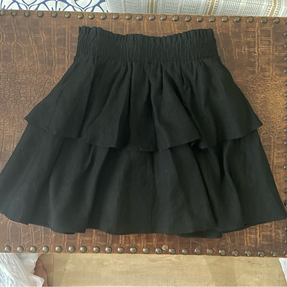 PRINCESS POLLY Black Ruffle Mini Skirt - Picture 3 of 4